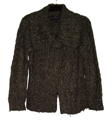 Mercer & Madison Size S 66% Acrylic/23% Cotton/11% Nylon Brown Collared Sweater - Image 1 of 2