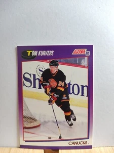 TOM KURVERS ๐1991 SCORE #174 CANUCKS NHL Hockey Card๐ - Picture 1 of 2