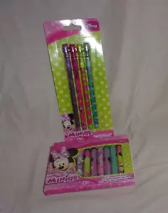Minnie Mouse Character Assortment 4 Pop Up Pencils & 12 Jumbo Crayons Brand New - Picture 1 of 3