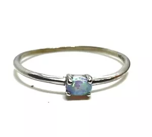 Vtg Sterling Silver 925 Opal Ring Size 8 - Picture 1 of 5