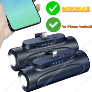 For Android Samsung iPhone 5000mAh Portable Charger Mini Power Bank Battery Pack - Picture 1 of 14
