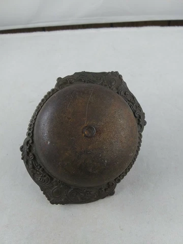 Vintage Victorian Antique DOORBELL Cast Iron Bell *XX Cover