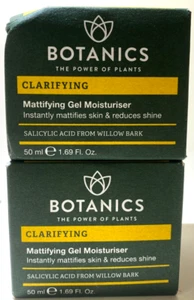 Lot Of 2 Botanics Clarifying Mattifying Gel Moisturiser - 50ml each - Picture 1 of 2
