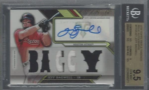 Jeff Bagwell 2016 topps triple rosca reliquias automáticas 7/18 #ttar-jb1 bgs 9,5/au 10 - Imagen 1 de 1