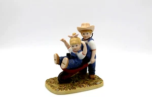 2002 Denim Days Porcelain HOMCO Figurine #15355-02 "The Wheelbarrow " - Picture 1 of 6