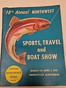 Vintage 1951 Minneapolis Annual Northwest Sports Travel Boat Show Official Guide - Bild 1 von 7
