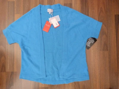 BNWT Pure Collection 100% Gassato cashmere blue open style cardigan sz 12 UK - Image 1 of 4
