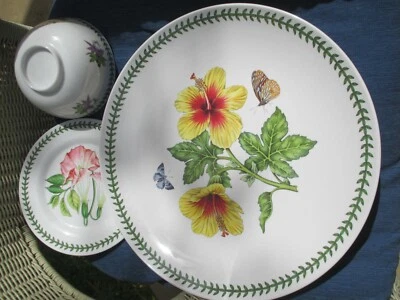 PORTMEIRION Melamine Platter EXOTIC Botanic Garden Floral Large Plate Hibiscus - Image 1 of 4