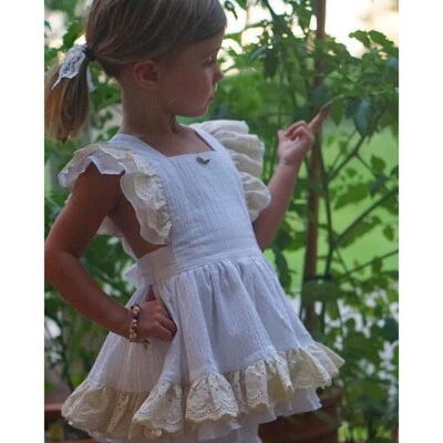 Túnica y flores Naomi blanca/bronceada bien vestida Wildling WDW talla 8 usada en excelente estado Foto 1 de 4