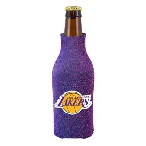 Los Angeles Lakers Glitter Bottle Cooler, NBA Coozie Koozie Coolie Cover