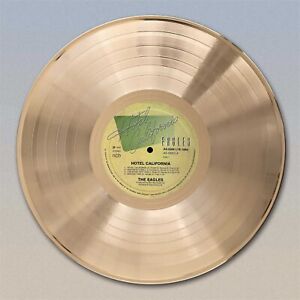 Eagles "Hotel California"  Gold LP Record wall art