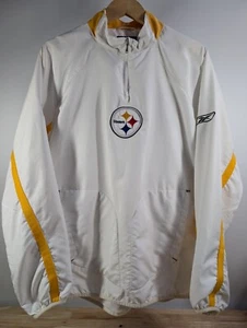 Reebok NFL Authentic Sideline Pittsburgh Steelers Windbreaker - M - Light Jacket - Picture 1 of 12