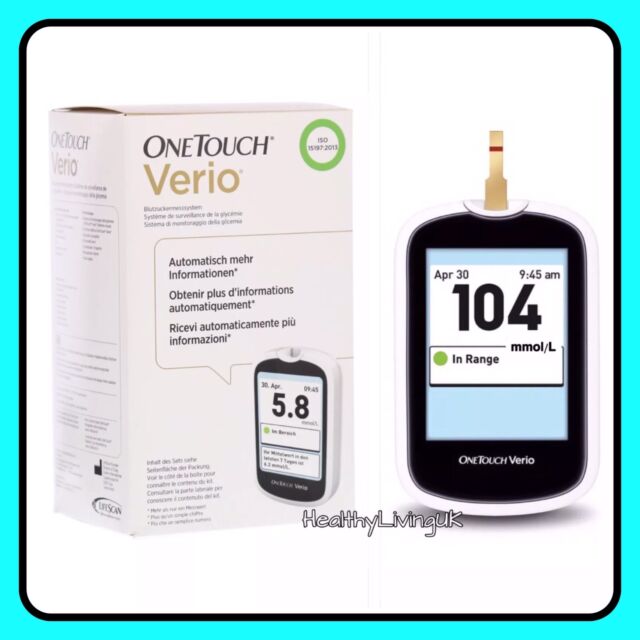 OneTouch Verio Flex Blood Glucose Meter Mmol / L Plus Test Strips - New +  Ovp V