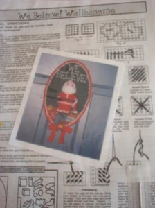 WE BELIEVE Santa CHRISTMAS PLASTIC CANVAS Kit WALL DOOR HANGING Hang CHRISTMAS - Picture 1 of 2