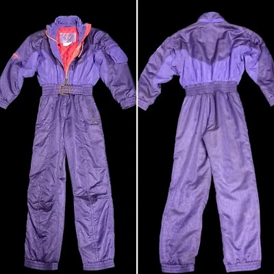Vintage Kaelin Ski Jacket Womens 12 Snow Winter Coat Retro Purple 80s 90s Slope - Image 1 of 4