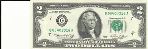 One $2 FRN 1976 "G" small head old style very clean but circulated - Picture 1 of 2