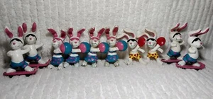 Hardees Beach Bunny Figuren 1989 Spielzeug 10 Skateboard Ball Hasen Vintage - Bild 1 von 2