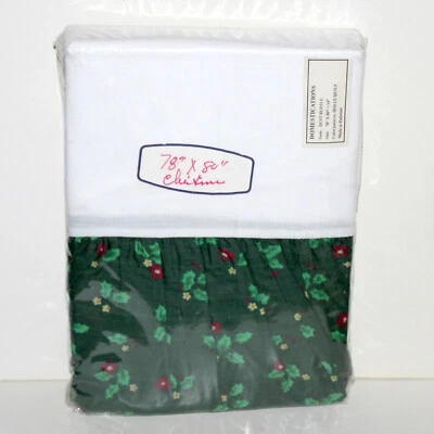 Falda Cama King Size Domesticaciones Verde Acebo NUEVO Polvo Volantes Acabado Toques Foto 1 de 4