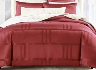 Hotel Collection Structure King Duvet Cover Red - Image 1 of 4