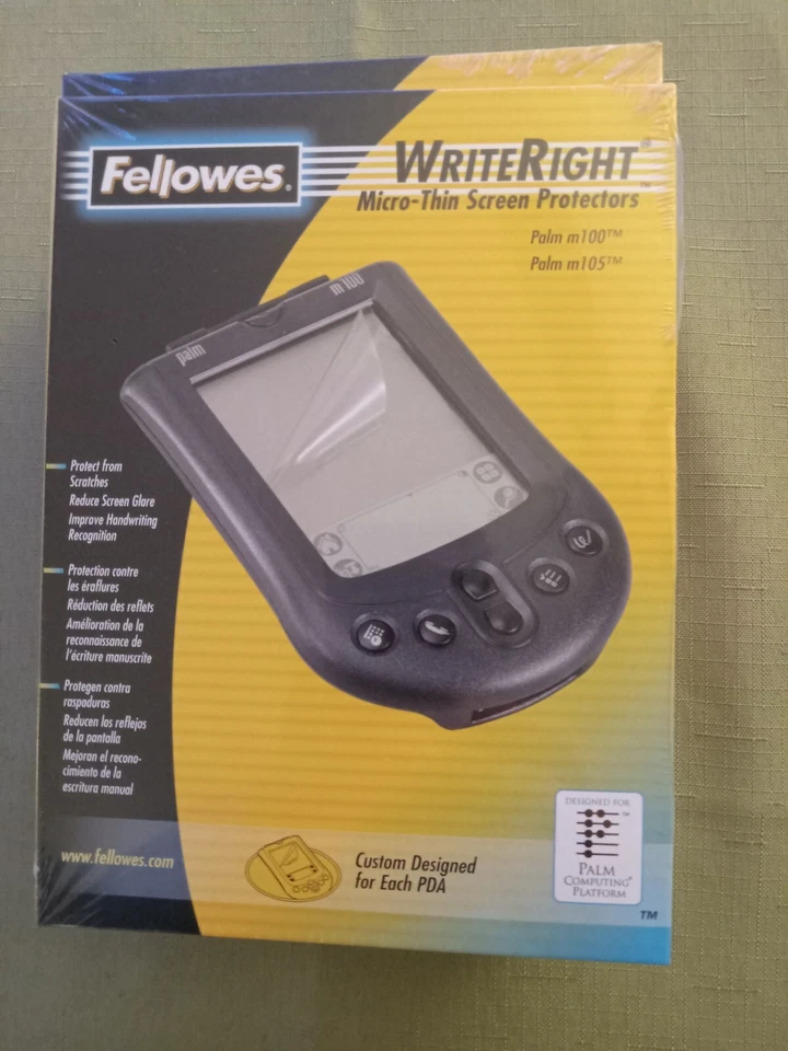 Fellowes WriteRight Micro-Thin Screen Protectors Sealed 12-Pack Palm m100/m105 - Image 1 of 2