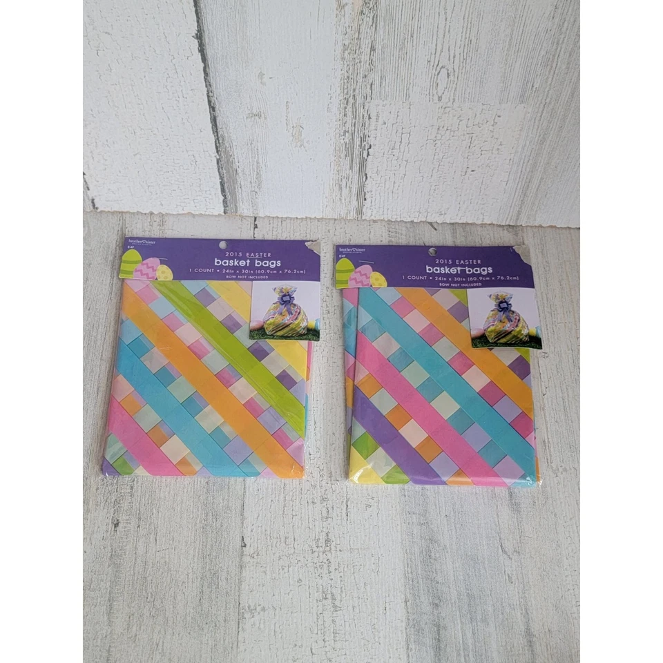 Easter 2015 24x30 basket bags set plaid - Image 1 of 4