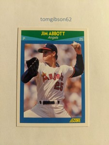 1990 Score Rising Stars Jim Abbott #5   California Angels Free Shipping