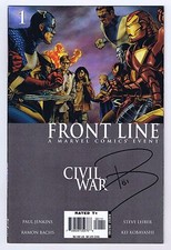 Civil War Front Line #1 Signed w/COA Paul Jenkins 2006 Marvel Comics VFVF+