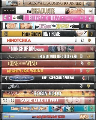 Vintage films on DVD from the 1930s, '40s, '50 and '60s combined shipping - Image 1 of 3