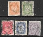 NORWAY - 1882/93 Definitives - 5 x Used.  Various to 25o. Cat £35 as cheapest