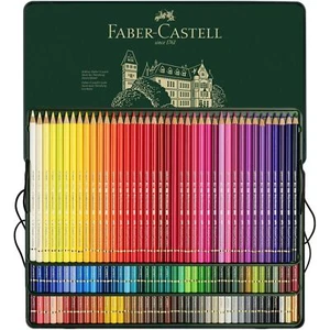 120 Colours Faber Castell Polychromos Pencils Tin Set Drawing Colouring Coloured - Picture 1 of 12