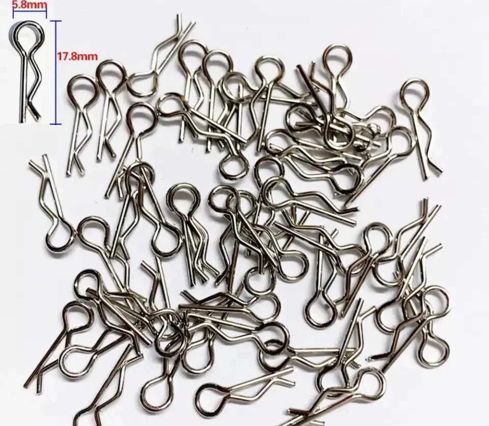 Body Shell Pins For 1:12 1:14 1:16 1:18 Scale Rc Car Arrma Traxxas HSP 100pcs - Image 1 of 1