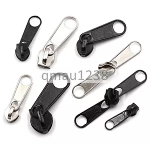 2 piezas/juego de TIRADOR DESLIZANTE CON CREMALLERA #3 #5 #8 #10 de repuesto para reparación de cremalleras de bobina de nailon - Imagen 1 de 9