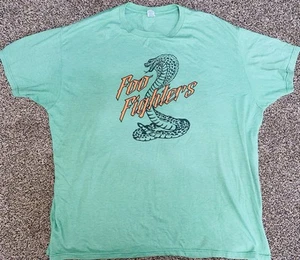 Vintage Foo Fighters Snake Logo Tee Green 2XL Optima Tag XXL - Picture 1 of 5
