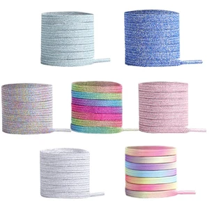 7 Pairs No Need to Tie Shoelace Buckle Child Colorful Laces Shoelaces - Picture 1 of 12