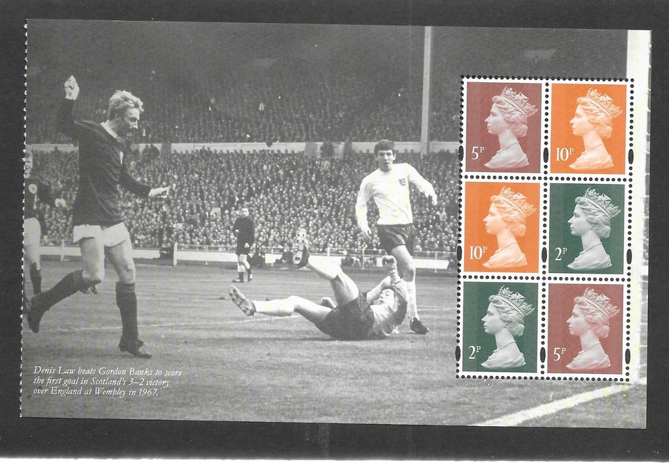 GB Denis Law Football Heroes Prestige Booklet Pane Ex DY7. Mint MNH SG U3071l. - Image 1 of 1