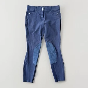 Ariat Breeches Women 28L Heritage Knee Patch Equestrian Riding Pant. Blue - Picture 1 of 5