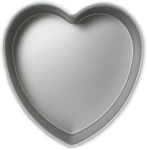PME Lata para Pasteles en Forma de Corazón 12 x 2 Pulgadas Profundo Horno Seguro Aluminio Plata - NUEVO - Imagen 1 de 3