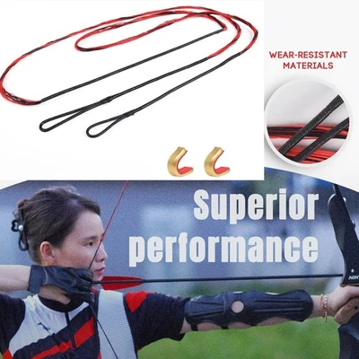 Archery Recurve BowString for Recurve Long Bows, 14-16 Strands AMO 56-62 inch - Image 1 of 4