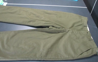 Vintage Military Olive Drab Wool Trousers 35in waist 29 in inseam - Image 1 of 4