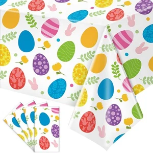 4 Pack Easter Tablecloth Party Decorations, 54 x 108 Inch 4 Pack, Egg - Picture 1 of 7