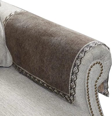 Couch Arm Covers,Non-Slip Lace Sofa Arm Covers Set of 2 Washable Sofa Armrests C - Image 1 of 4