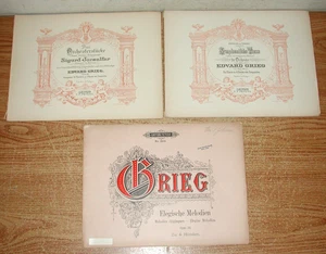 EDVARD GRIEG SIGURD JORSALFAR-SYMPHONISCHE TANZE-ELEGISCHE MELODIEN MUSIC BOOKS - Picture 1 of 11