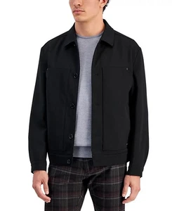 HUGO by Hugo Boss Men's Regular-Fit Black Wool Coat L NEW $445 621384807858 - Picture 1 of 5