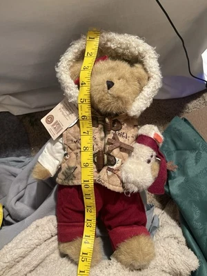 Boyds Bears Winter Woodland Bear - Traje de vacaciones de 14” con etiqueta muñeco de nieve compañero Foto 1 de 4