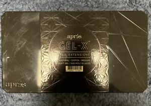 Apres Gel-X Natural Coffin Medium Tips Box 10 Sizes 500pc - Picture 1 of 2