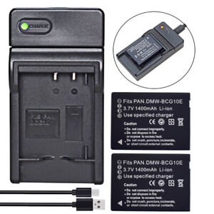 2 x Batterie + Chargeur pour Panasonic Lumix DMC-TZ20 TZ25 TZ26 TZ30 TZ35 TZ65 ZR1 ZR3