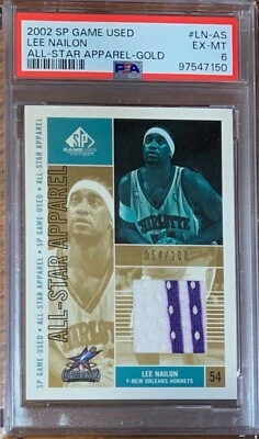 2002 UD All Star Auth #LNAS Lee Nailon Gold Shorts 54/100 PSA 6 Pop 1 -0 higher - Image 1 of 3