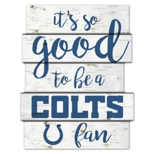 INDIANAPOLIS COLTS, 11" X 14" HARD WOOD SIGN FROM WINCRAFT - Picture 1 of 2