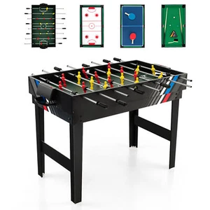 4-in-1 Multi Game Table 49" Combo Game Set W/Soccer Billiards for Home Play Room - Picture 1 of 9