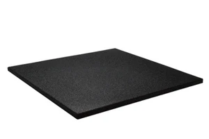 Garage floor Crossfit 15mm Rubber gym flooring mat in black commercial spec - Picture 1 of 2